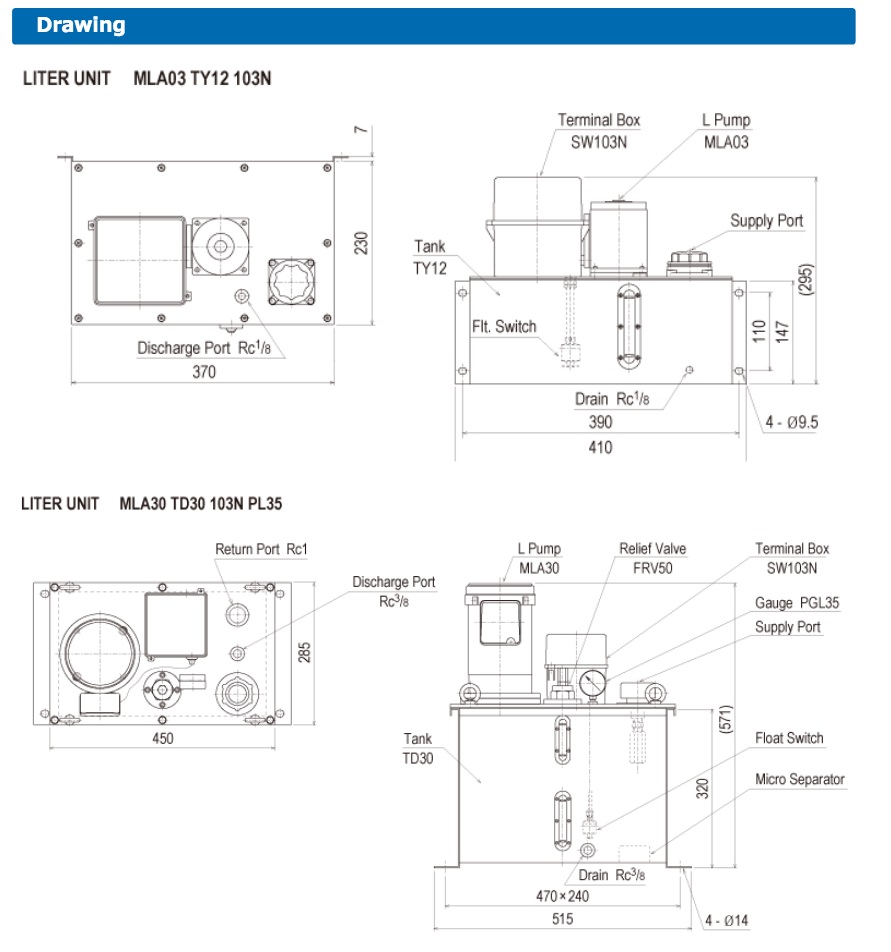 Showa LITER UNIT (MLA, MLC, MLD) Continuous Lubrication Unit